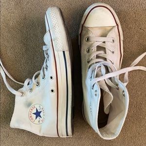 White High-Top Converse Women’s Sz 7.5